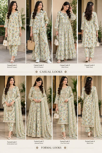 Pastel Bloom – Embroidered Lawn Collection
