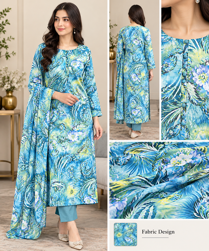Imported Printed Lawn 1Pcs Dress